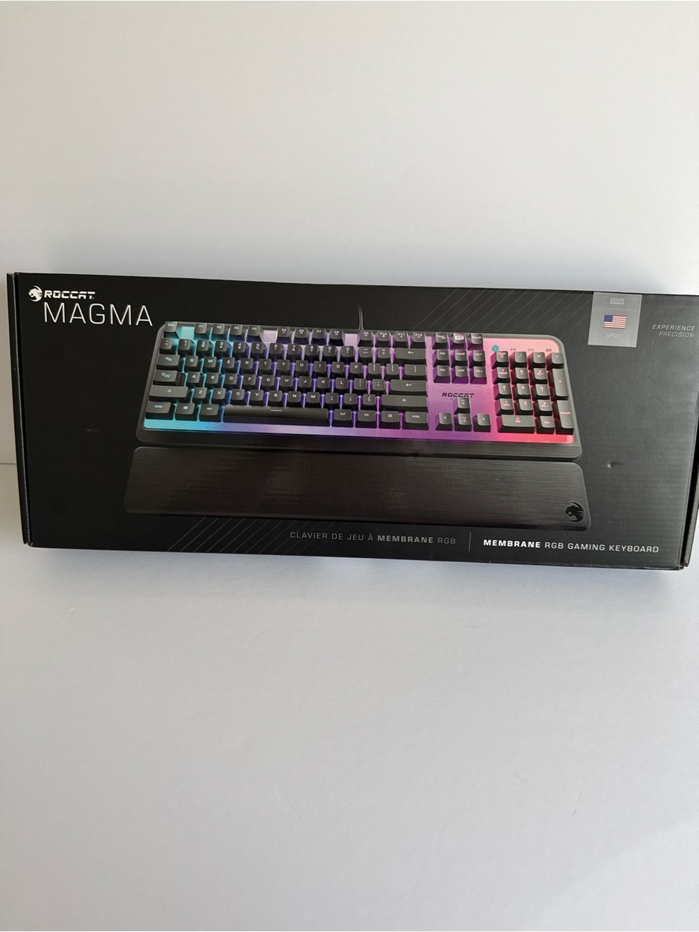 ROCCAT Magma RGB Gaming Keyboard New In Box Full Size Keyboard w/ Palm Rest NIB